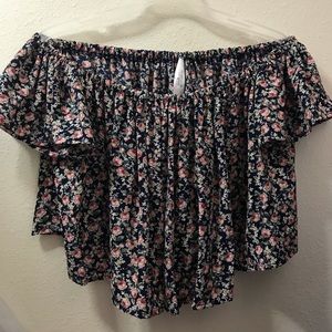 MAHINA-Sun kiss shoulder breezy floral top